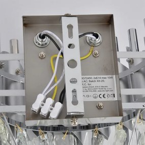 Brilagi - Aplica de perete ECLIPSE 2xE14/10W/230V argintie