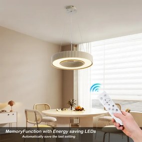 BRILAGI - Lustră LED LUMIX, cu dimmer, LED/48W/230V 3000-6000K, bej Ø 50 cm + telecomandă
