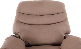 Fotoliu de masaj, reglabil, material textil grej TAUPE, LAMBERT