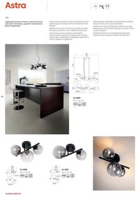 Lustră pe cablu Redo 01-3989 ASTRA 9xG9/8W/230V negru