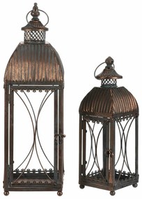 Set de felinare metalice Romance, 2 buc., cupru