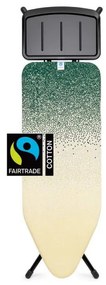 Masа de cаlcat Brabantia C 1008897, 124x45 cm, 7 pozitii de reglare, Suport generator de aburi, Galben/Verde