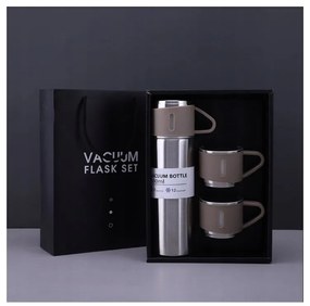 Termos 500 ml cu 3 cesti HOT&COLD, bej