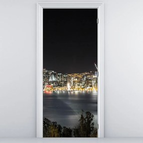 Fototapet pentru ușă - Podul brooklyn și New York (95x205cm)