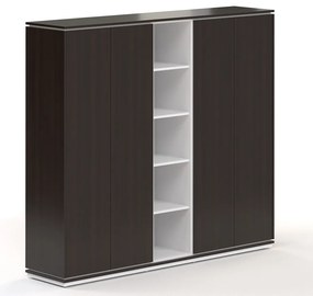 Dulap înalt Creator 202,2 x 44,5 x 185,9 cm, alb / wenge