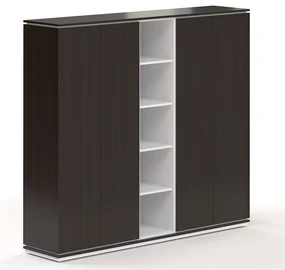 Dulap înalt Creator 202,2 x 44,5 x 185,9 cm, alb / wenge