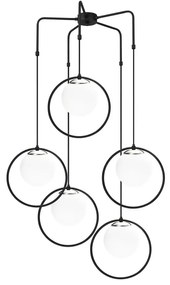 Lustră metalică Opviq lights Satyros, negru