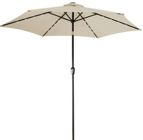 Deuba Umbrela de soare LED Miami Ø270cm - bej