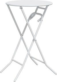 vidaXL Masă de Grădină Alb 50 x 50 x 72 cm Metal