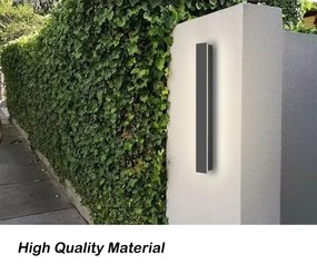 Brilagi - Aplica de exterior LED LINEAR, 12W, 230V, 3000K, IP65, antracit