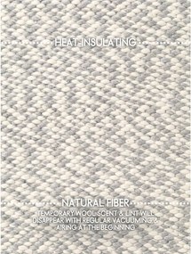 Covor gri deschis/crem țesut manual rotund din lână ø 160 cm Lyon Beans – Elle Decoration