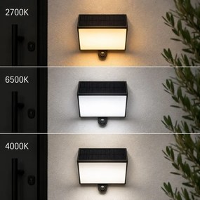 Brilliant - Aplica de perete solară LED SIERRA LED/6W/3,7V 2000 mAh IP54 negru