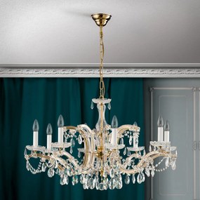 Candelabru de lux cristal Swarovski Maria Theresia-A 8L 24K gold plated