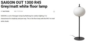 Lampa de podea iluminat exterior decorativ SAIGON 130/R45 gri/alb