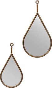 Set 2 oglinzi din metal cu aspect vintage Eau de Vie