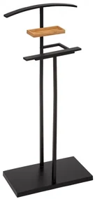 Suport haine Valet, bambus si otel, 45 x 22 x 115 cm