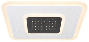 Plafoniera LED cu telecomanda design modern Gisell negru mat 46x46cm