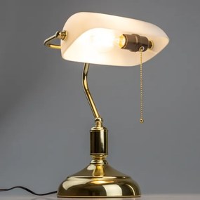 Brilagi - Lampă de birou BANK OFFICE, 1xE27/60W/230V, aurie/albă