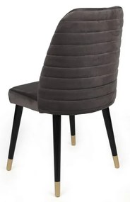 Set de scaune de sufragerie Hugo Anthracite andBlack, 2 bucăți
