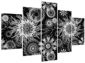 Tablou - Ciulini negri și albi (150x105 cm)