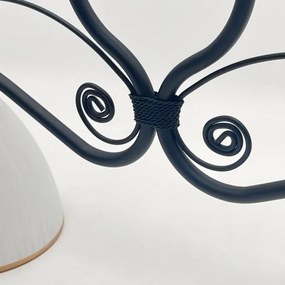 Lustră pe lanț RETRO 2xE27/60W/230V negru mat