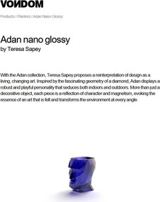 Ghiveci de flori / Jardiniera plante design decorativ modern pentru amenajari interioare si exterioare, ADAN PLANTER 49064R Vondom