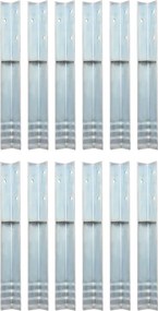 vidaXL Ancore de sol în formă de L, 12 buc, oțel galvanizat, 5x5x50 cm