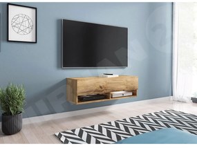 Masă TV/ Dulap Aldesia -100 (stejar wotan) (iluminat LED RGB color). 1058409