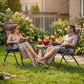 Scaun de plajă pentru grădină 4Home Relax, maro