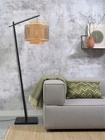 Lampadar eco din bambus Bhutan S negru, 40cm