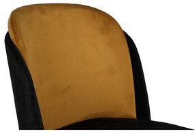 Set de scaune de sufragerie Dore Mustard andBlack, 2 bucăți