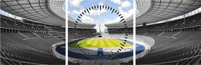 Tablou - stadionul de fodbal (cu ceas) (90x30 cm)