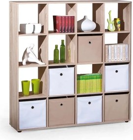 Biblioteca LUINI 16, stejar sonoma, PAL laminat, 139x33x144 cm