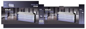 Lampa UVA pentru insecte Muhler MIK-100 1003954, 40W, 100 m², Sigura pentru oameni si animale, Functionare silentioasa, Negru/gri