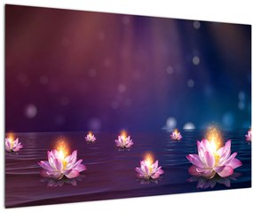 Tablou - Nuferi magici (90x60 cm)