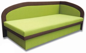 Pat de o persoană (canapea) 90 cm Melvin (Devon 001 verde + Devon 009 maro) (D). 793138