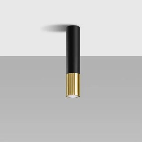 Plafonieră LOOPEZ 1xGU10/40W/230V neagră/aurie Sollux SL.0951