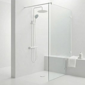Set de duș fără pipă cu termostat Rea Lungo White