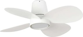 FARO 34315SWT - Ventilator cu LED dimerizabil KLOVER S, LED 20W, 230V, Ø 80 cm, alb (WT) + telecomandă