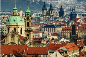 Tablou - Panorama din Praga (90x60 cm)
