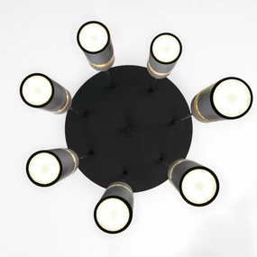 Lustră pe cablu Jupiter 2015 ALAS 7xGU10/10W/230V negru/auriu