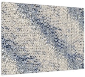 Tablou pe sticlă - Model de valuri (70x50 cm)