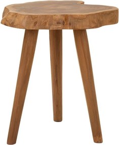 Scaun tip taburet în culoare naturală din lemn de tec Budut – Mauro Ferretti
