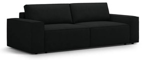 Canapea neagră extensibilă cu tapițerie din țesătură bouclé 247 cm Jodie – Micadoni Home