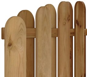 Panou de gard cu sipci alternative, 180x(165-180) cm, lemn pin