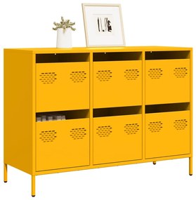 vidaXL Dulap, galben muștar, 101,5x39x73,5 cm, oțel laminat la rece