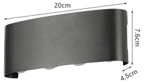 Brilagi - Aplica LED de exterior FLAREBOX LED/8W/230V negru IP65