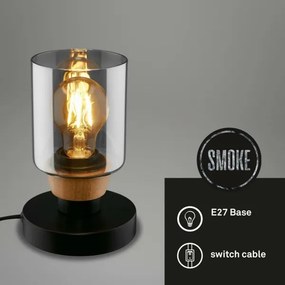 Lampă de masă Briloner 7486015 1xE27/10W/230V negru