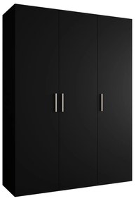 Dulap de haine 150 cm Borry 1 (Negru + Argintiu). 1125762