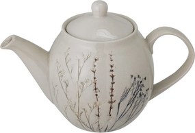 Ceainic din ceramică cu flori de câmp aplicate manual, D13,5×H17 cm, 1200 ml, „Bea"